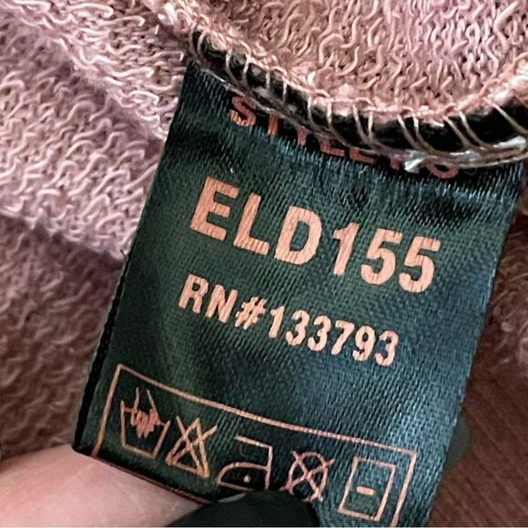 NWT Pol Long Sleeve Vintage Wash Sweater With Brass Rivet Detail Mauve Large - Picture 6 of 10